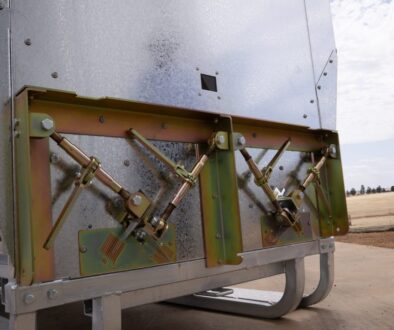 Underside of Ultimate Feeder showing structural support frame and turnbuckle adjusters